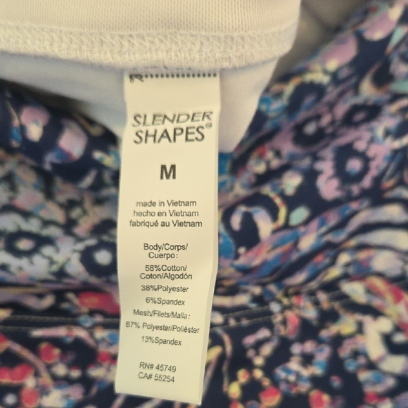 Slender Shaped Blue Multi-Colored Skort With Built- In Slimming Size Med - Picture 2 of 9